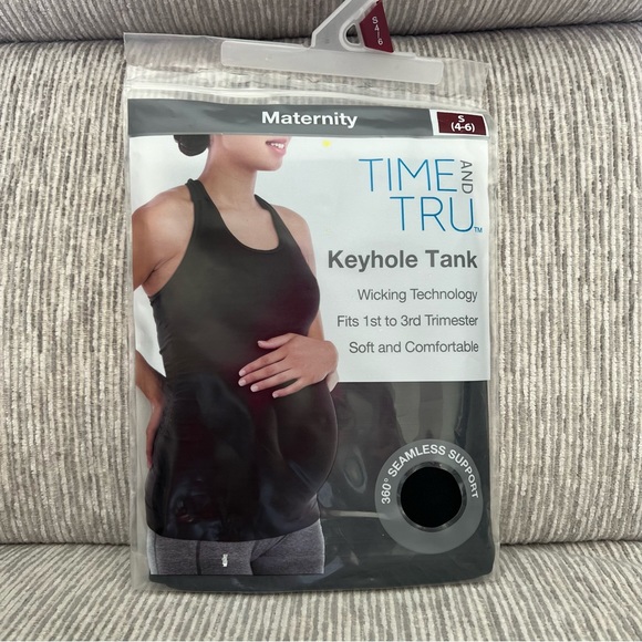 Time and True Maternity Key hole tank small black - Picture 1 of 3